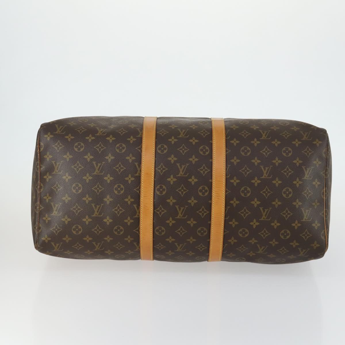 LOUIS VUITTON Monogram Keepall 55 Boston Bag M41424 LV Auth 161113