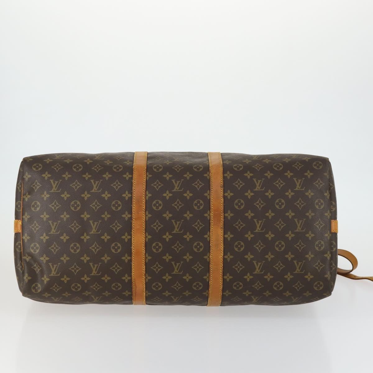 LOUIS VUITTON Monogram Keepall Bandouliere 60 Boston Bag M41412 LV Auth 161133