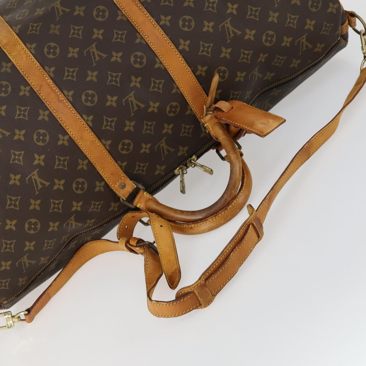 LOUIS VUITTON Monogram Keepall Bandouliere 60 Boston Bag M41412 LV Auth 161133