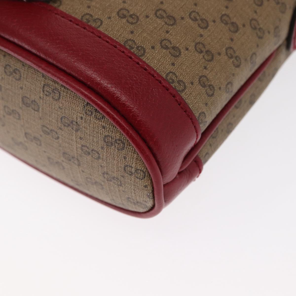 GUCCI Micro GG Supreme Doraemon Shoulder Bag PVC Beige Gold 647801 Auth 161141SM