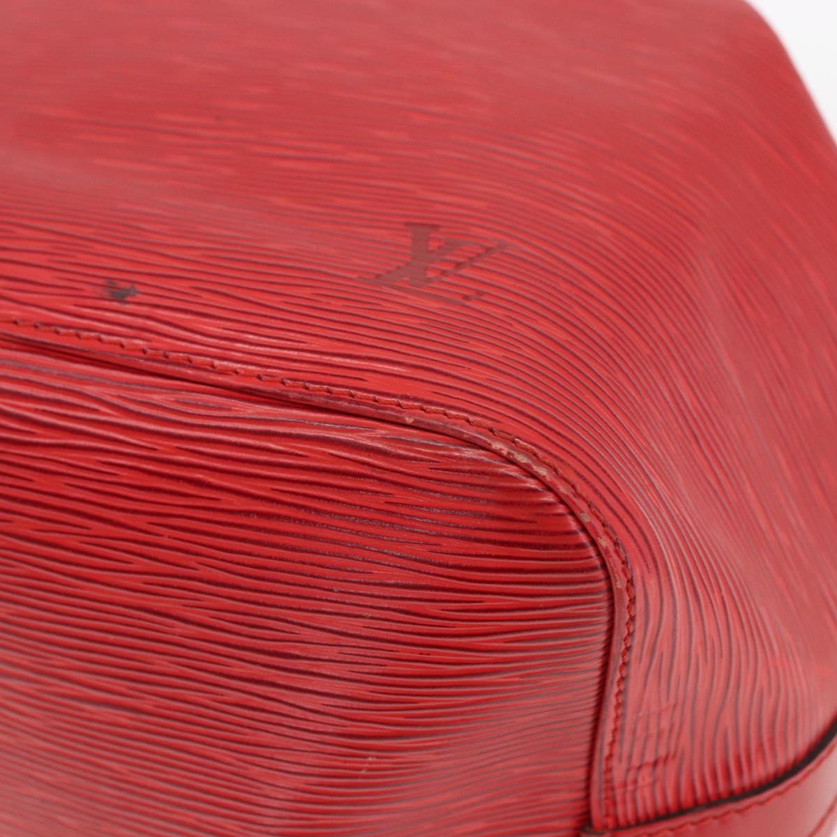 LOUIS VUITTON Epi Petit Noe Shoulder Bag Red M44107 LV Auth 161161