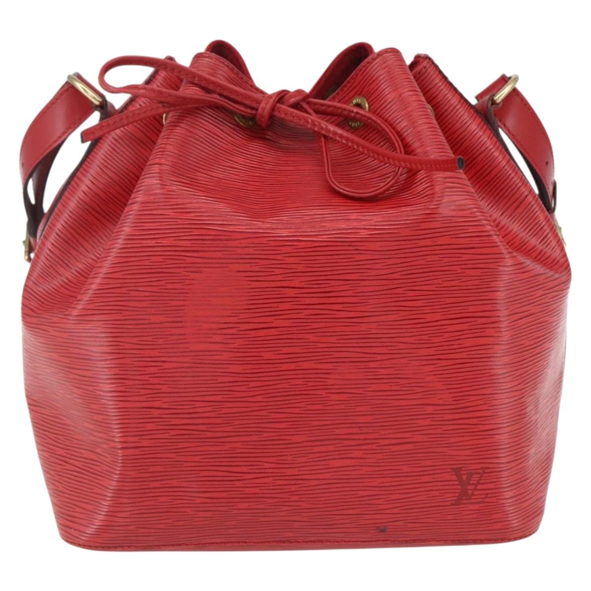 LOUIS VUITTON Epi Petit Noe Shoulder Bag Red M44107 LV Auth 161161