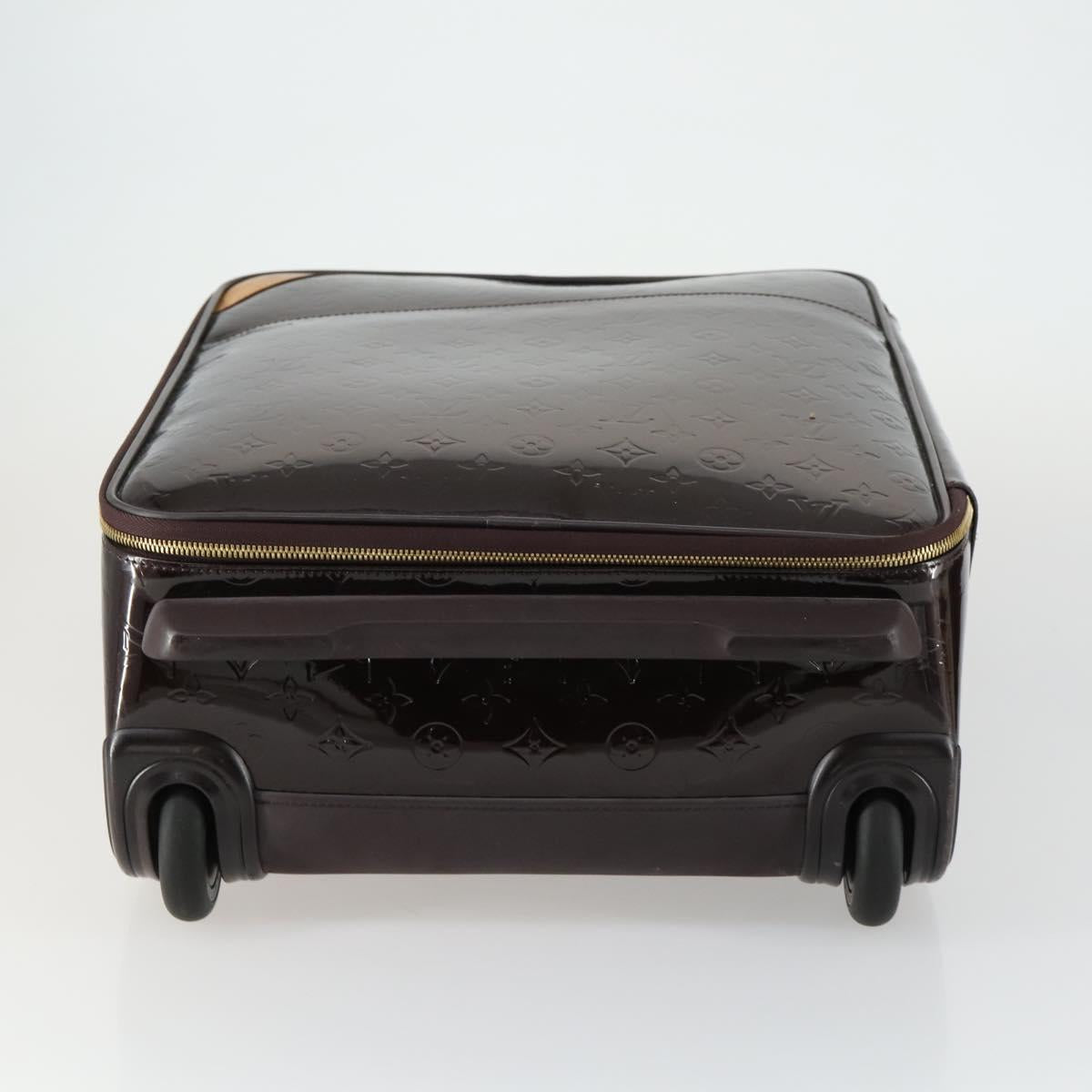LOUIS VUITTON Monogram Vernis Pegas 45 Suitcase Amarante M91277 LV Auth 161162