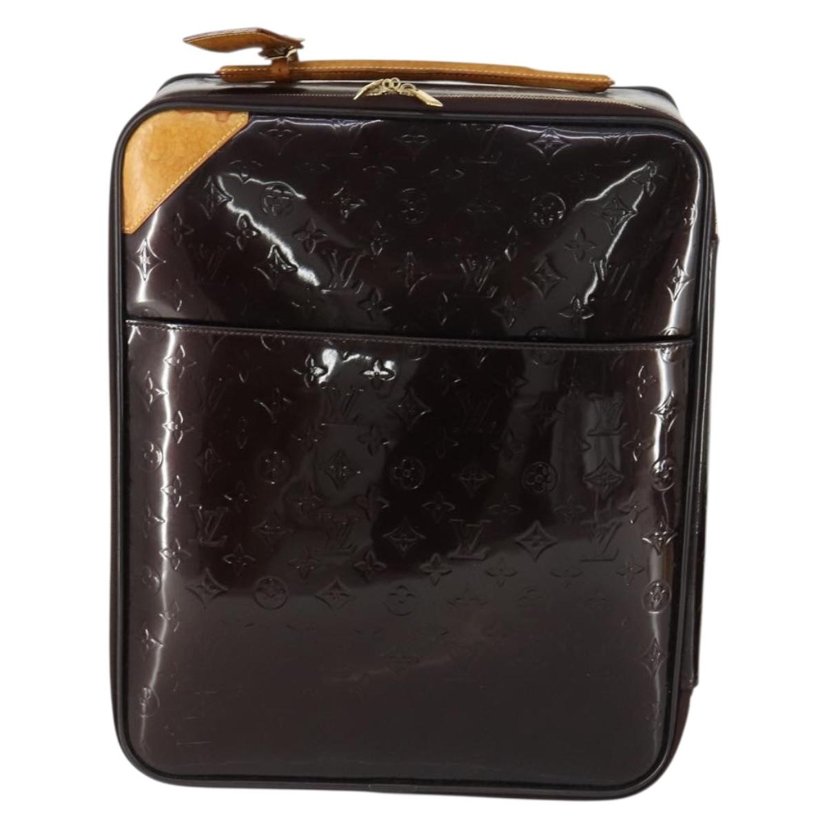 LOUIS VUITTON Monogram Vernis Pegas 45 Suitcase Amarante M91277 LV Auth 161162