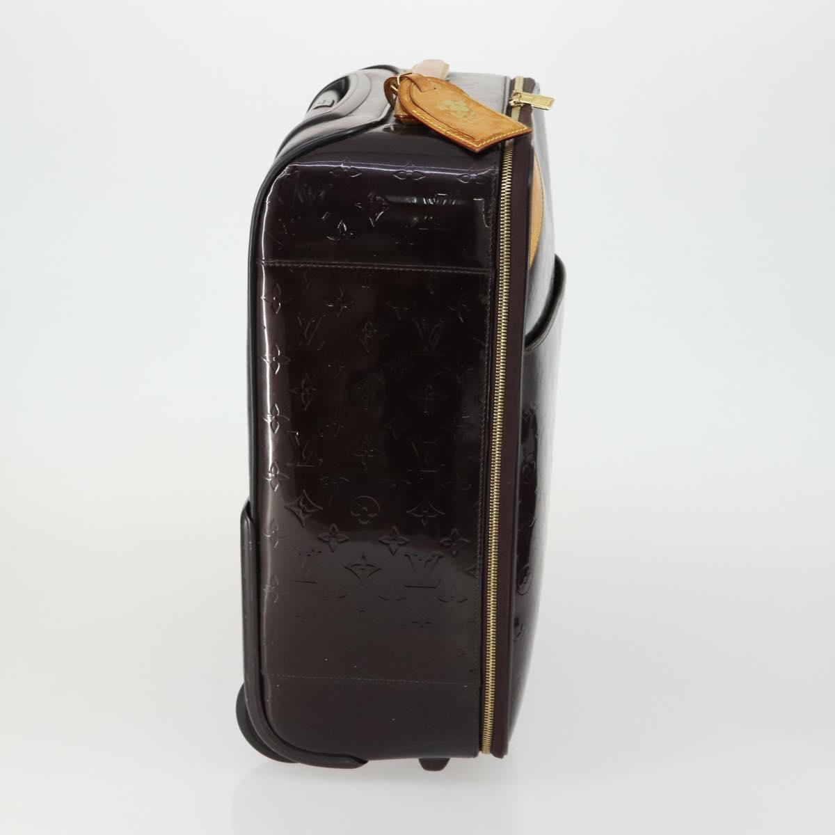 LOUIS VUITTON Monogram Vernis Pegas 45 Suitcase Amarante M91277 LV Auth 161162