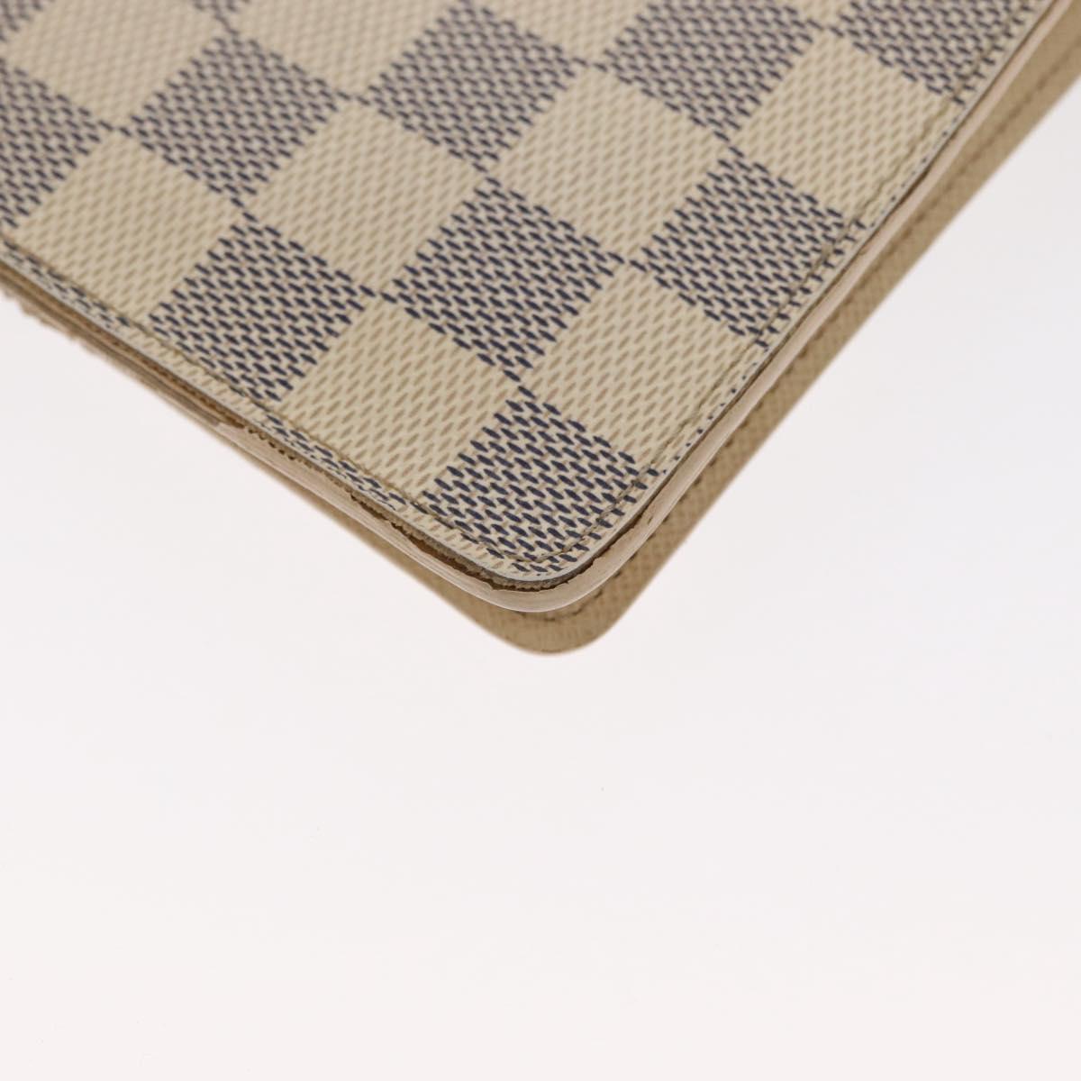 LOUIS VUITTON Damier Azur Agenda MM Day Planner Cover R20707 LV Auth 161167