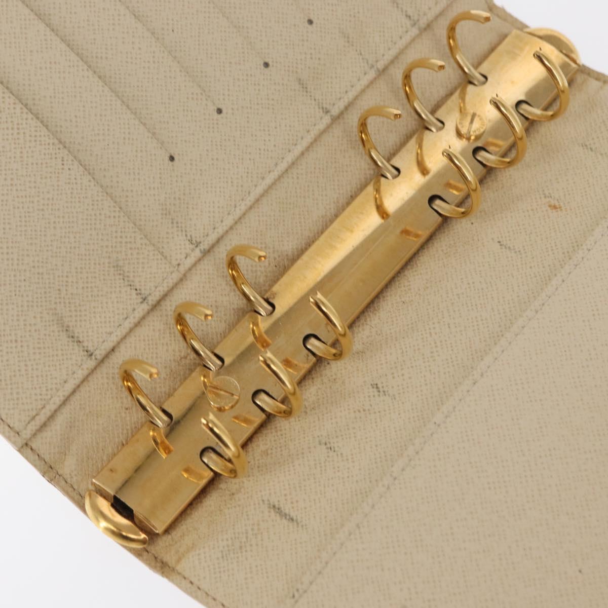 LOUIS VUITTON Damier Azur Agenda MM Day Planner Cover R20707 LV Auth 161167