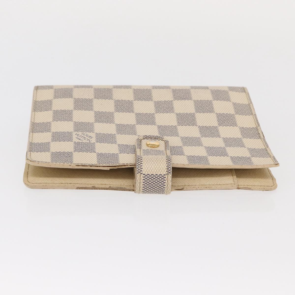 LOUIS VUITTON Damier Azur Agenda MM Day Planner Cover R20707 LV Auth 161167