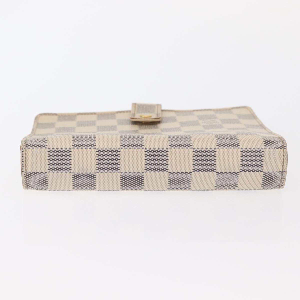 LOUIS VUITTON Damier Azur Agenda MM Day Planner Cover R20707 LV Auth 161167