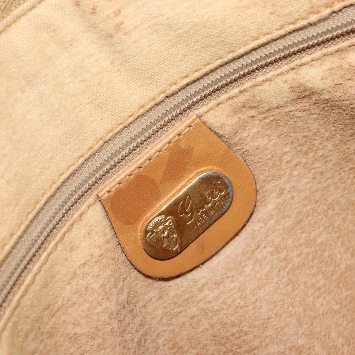 GUCCI Micro GG Supreme Shoulder Bag PVC Brown Gold 007 104 4916 Auth 161176