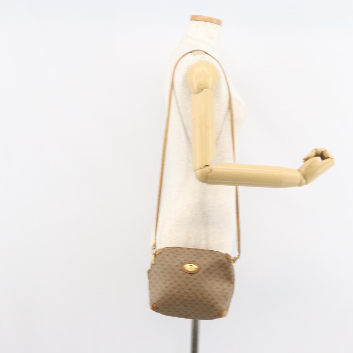 GUCCI Micro GG Supreme Shoulder Bag PVC Brown Gold 007 104 4916 Auth 161176