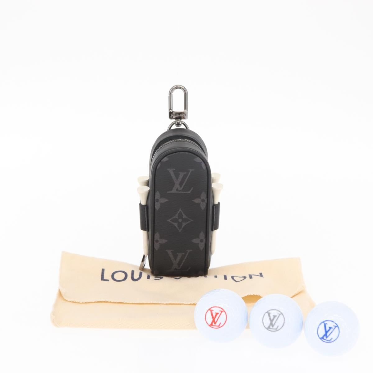 LOUIS VUITTON Monogram Eclipse Set Golf Andrews Bag Charm GI0344 LV Auth 161209SAM
