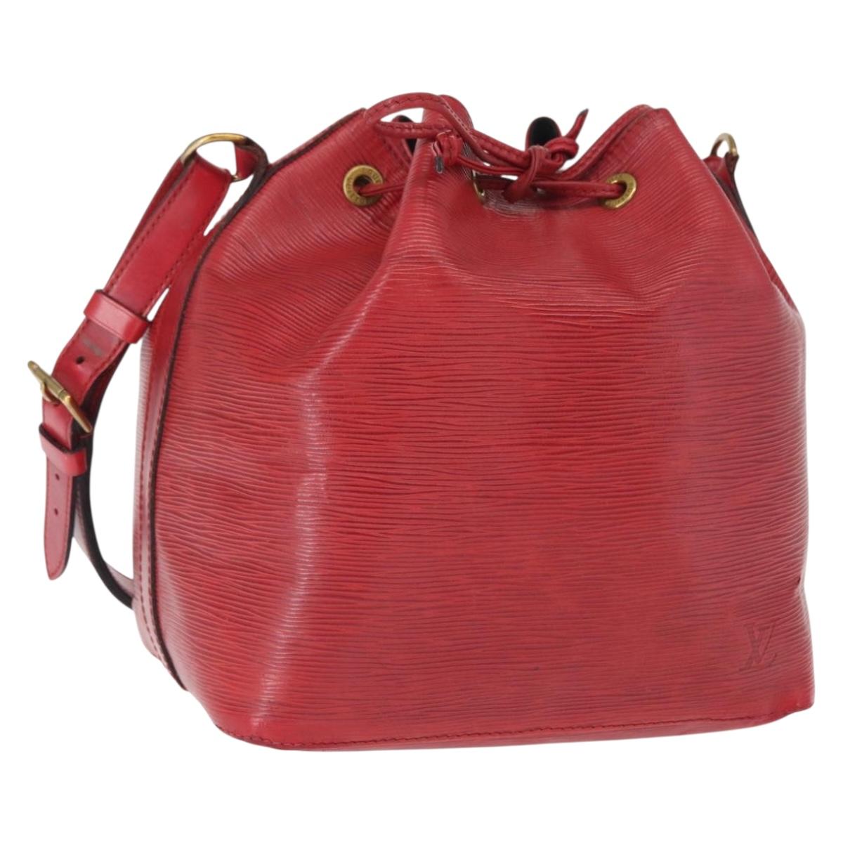 LOUIS VUITTON Epi Petit Noe Shoulder Bag Red M44107 LV Auth 161223