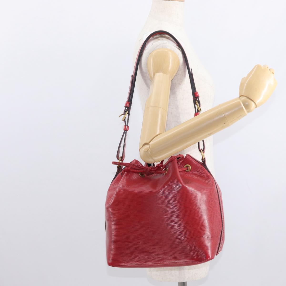 LOUIS VUITTON Epi Petit Noe Shoulder Bag Red M44107 LV Auth 161223