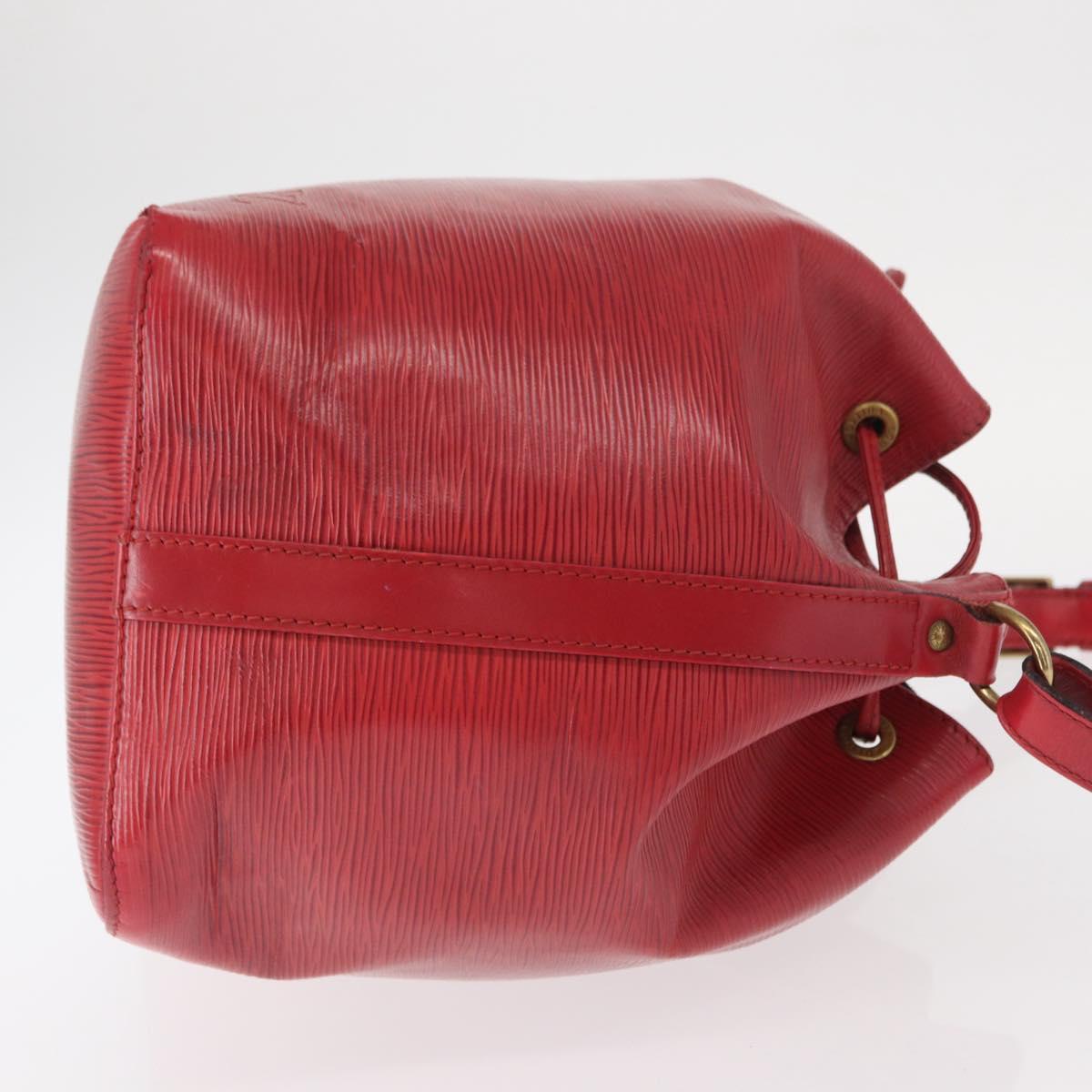 LOUIS VUITTON Epi Petit Noe Shoulder Bag Red M44107 LV Auth 161223