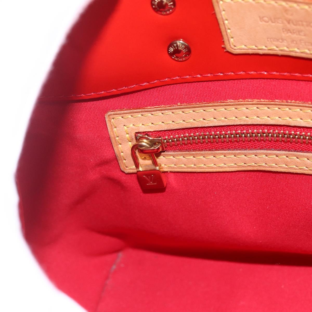 LOUIS VUITTON Monogram Vernis Reade PM Hand Bag Red Rouge M91088 LV Auth 161231