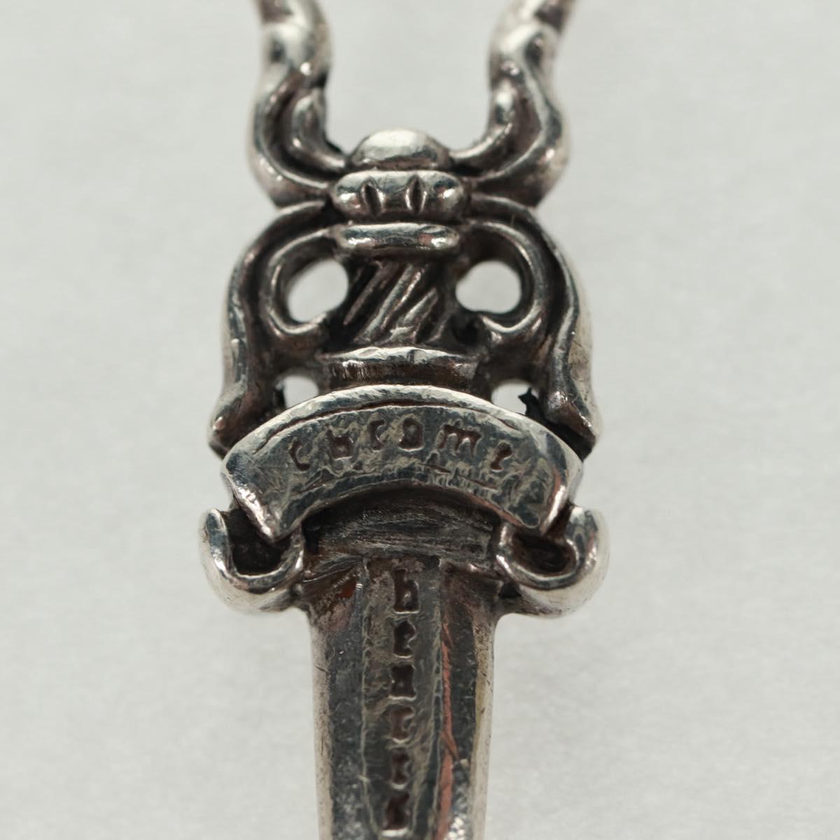 Chrome Hearts Dagger Charm #5 Pendant top Ag925 Silver Auth 161251SAM