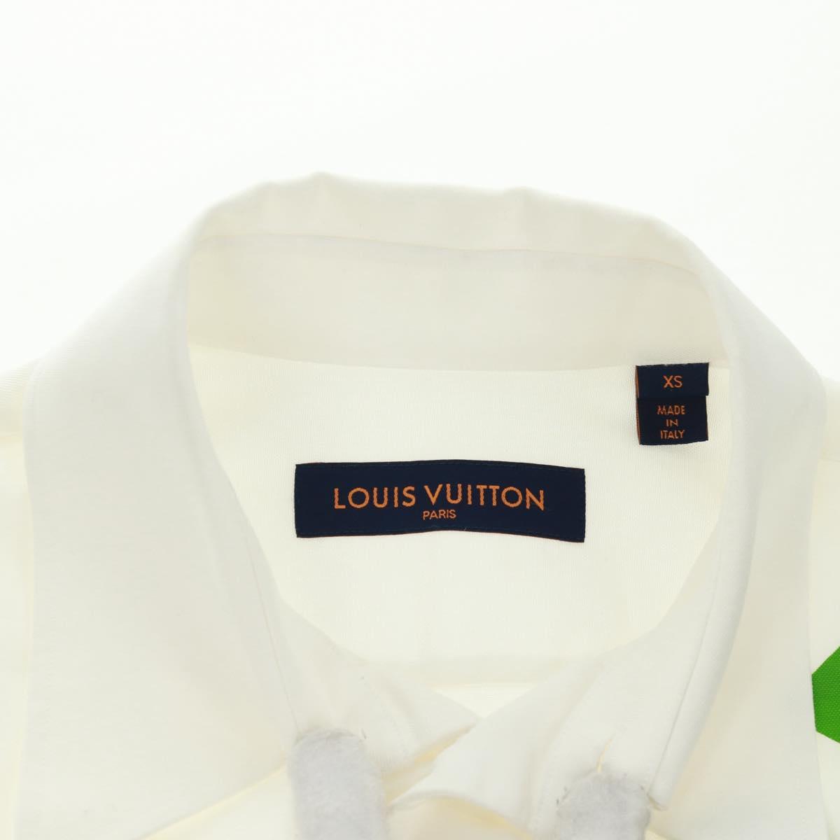 LOUIS VUITTON Printed Shirt And Tie Shirt Cotton White LV Auth 161259M