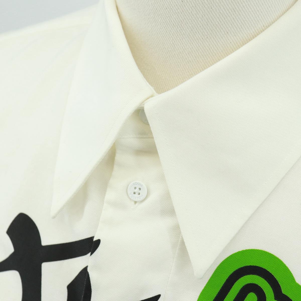 LOUIS VUITTON Printed Shirt And Tie Shirt Cotton White LV Auth 161259M
