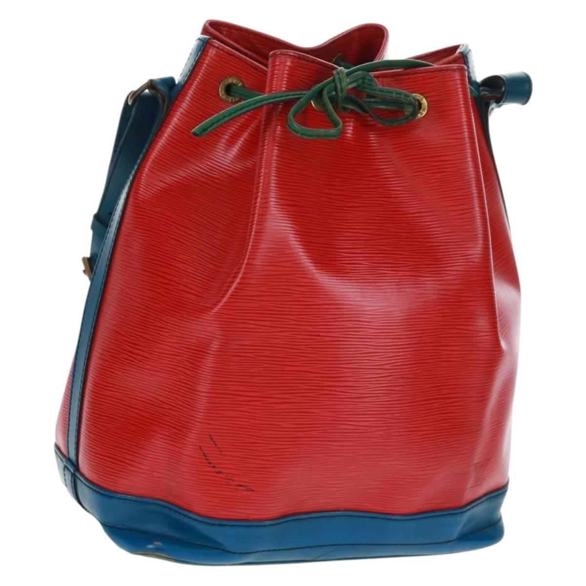 LOUIS VUITTON Epi Noe Shoulder Bag Tricolor Red Blue M44084 LV Auth 161281