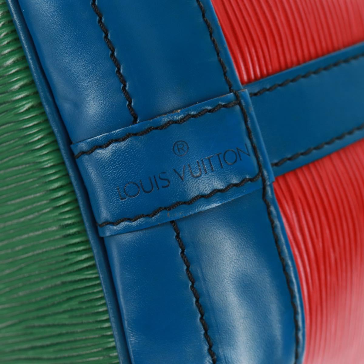 LOUIS VUITTON Epi Noe Shoulder Bag Tricolor Red Blue M44084 LV Auth 161281