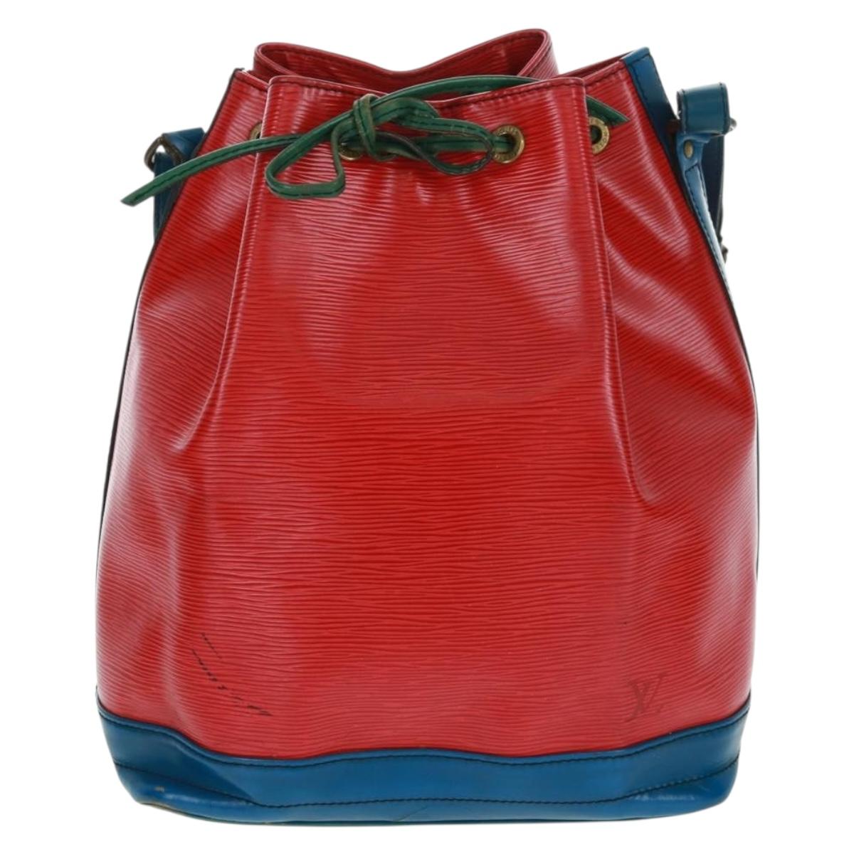 LOUIS VUITTON Epi Noe Shoulder Bag Tricolor Red Blue M44084 LV Auth 161281