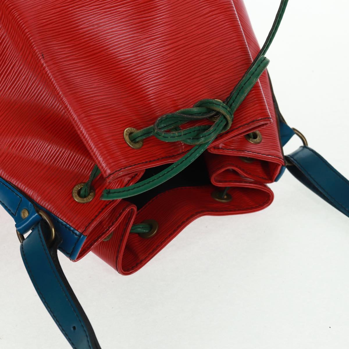 LOUIS VUITTON Epi Noe Shoulder Bag Tricolor Red Blue M44084 LV Auth 161281