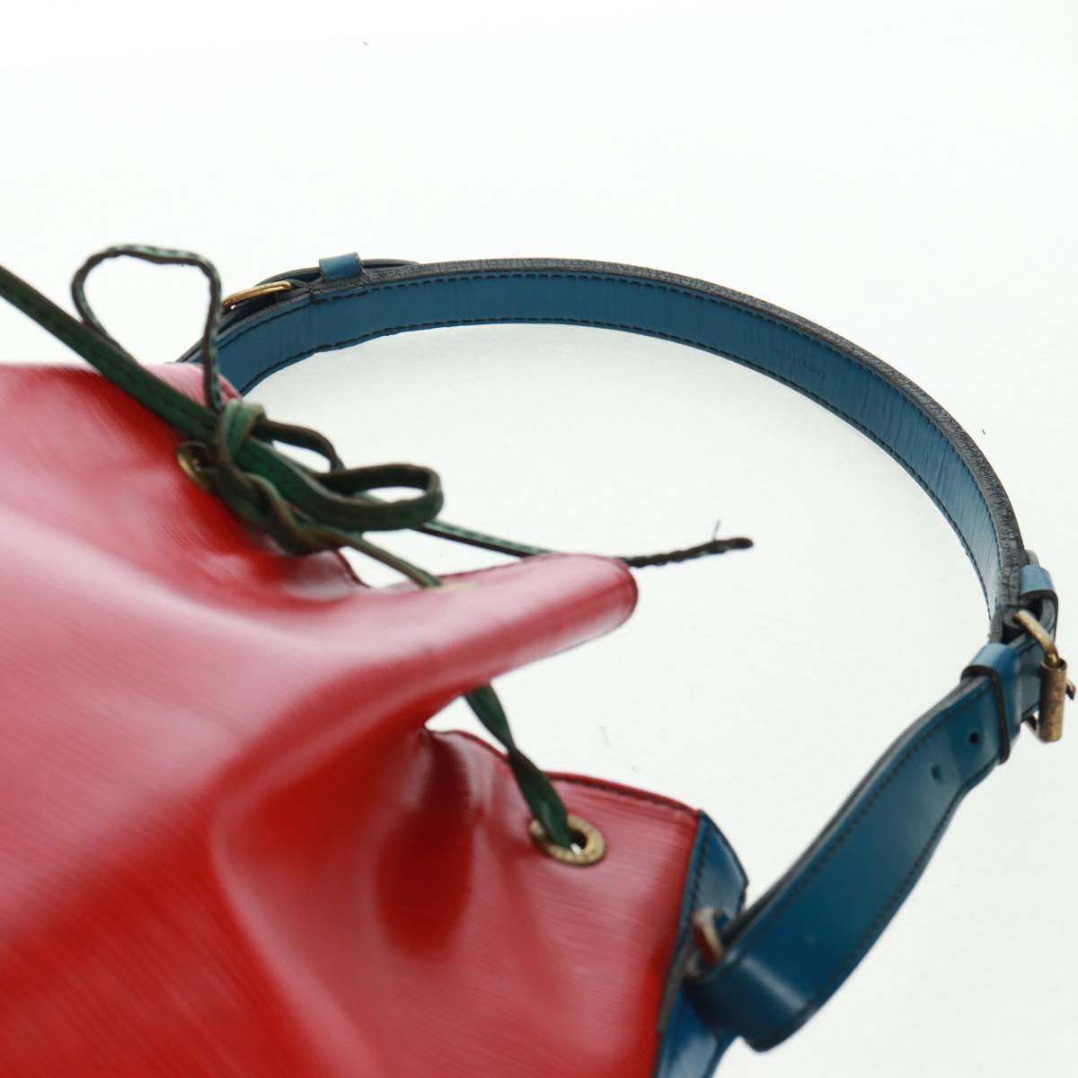 LOUIS VUITTON Epi Noe Shoulder Bag Tricolor Red Blue M44084 LV Auth 161281