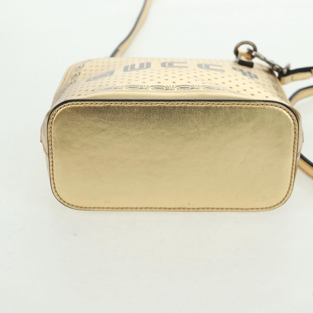 GUCCI Shoulder Bag Leather Gold 511189 Auth 161291V