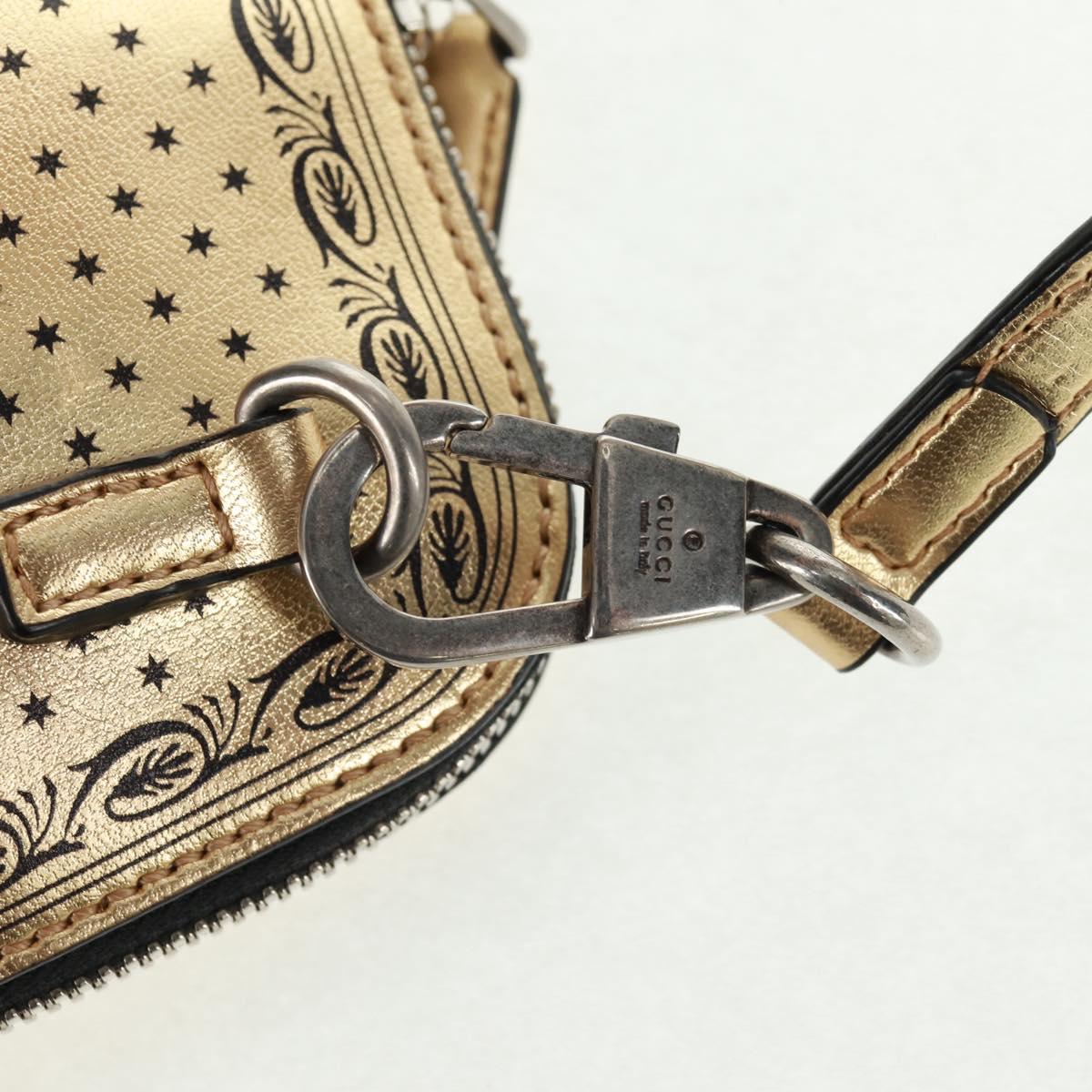 GUCCI Shoulder Bag Leather Gold 511189 Auth 161291V
