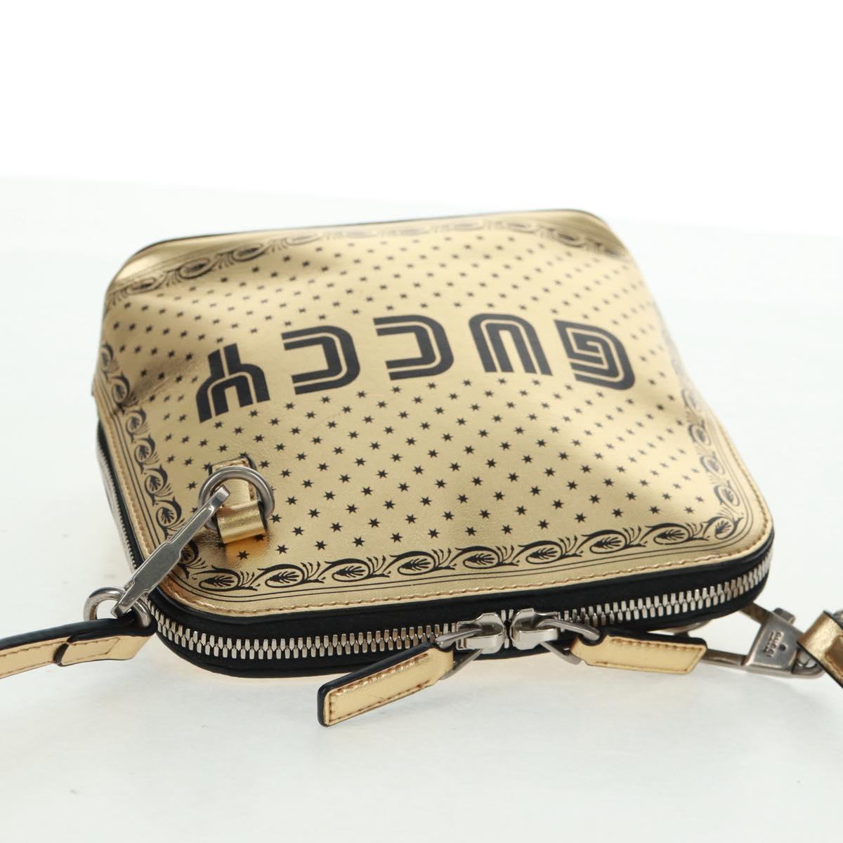 GUCCI Shoulder Bag Leather Gold 511189 Auth 161291V
