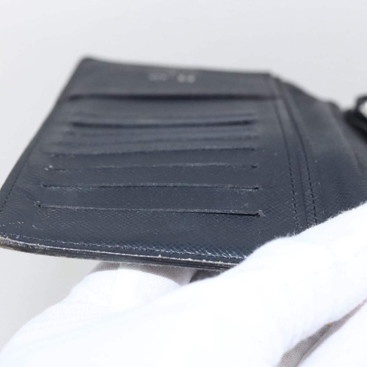 LOUIS VUITTON Monogram Savanna Portefeuille Braza Wallet Navy M66025 Auth 161319