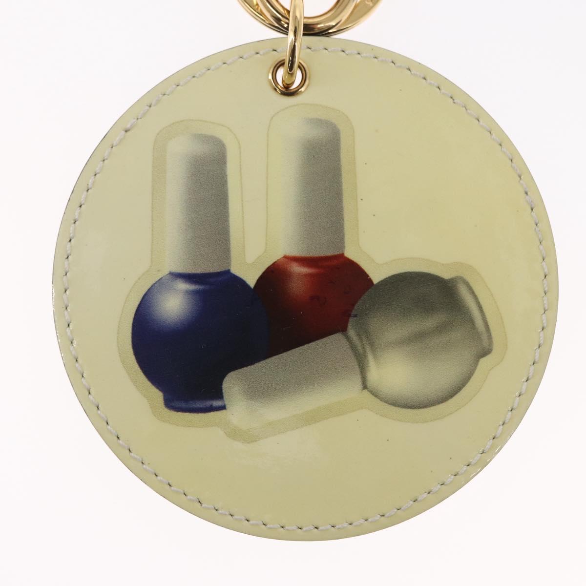 LOUIS VUITTON Illustre Nail Polish Charm Patent leather Beige MP1570 Auth 161321