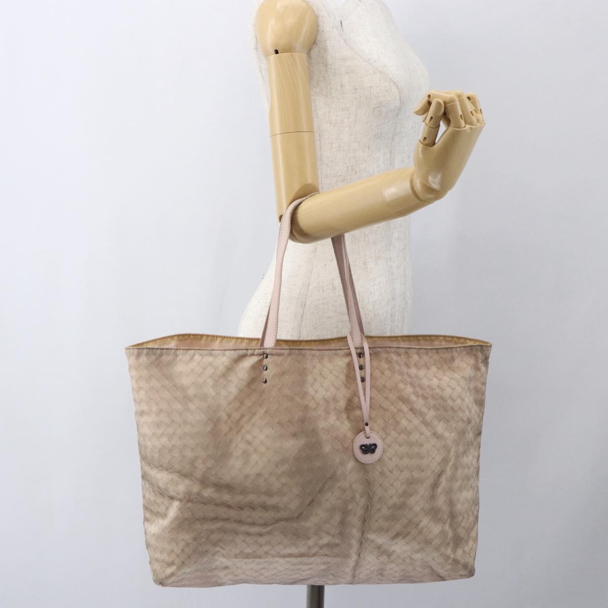 BOTTEGA VENETA Tote Bag Nylon Pink Auth 161323