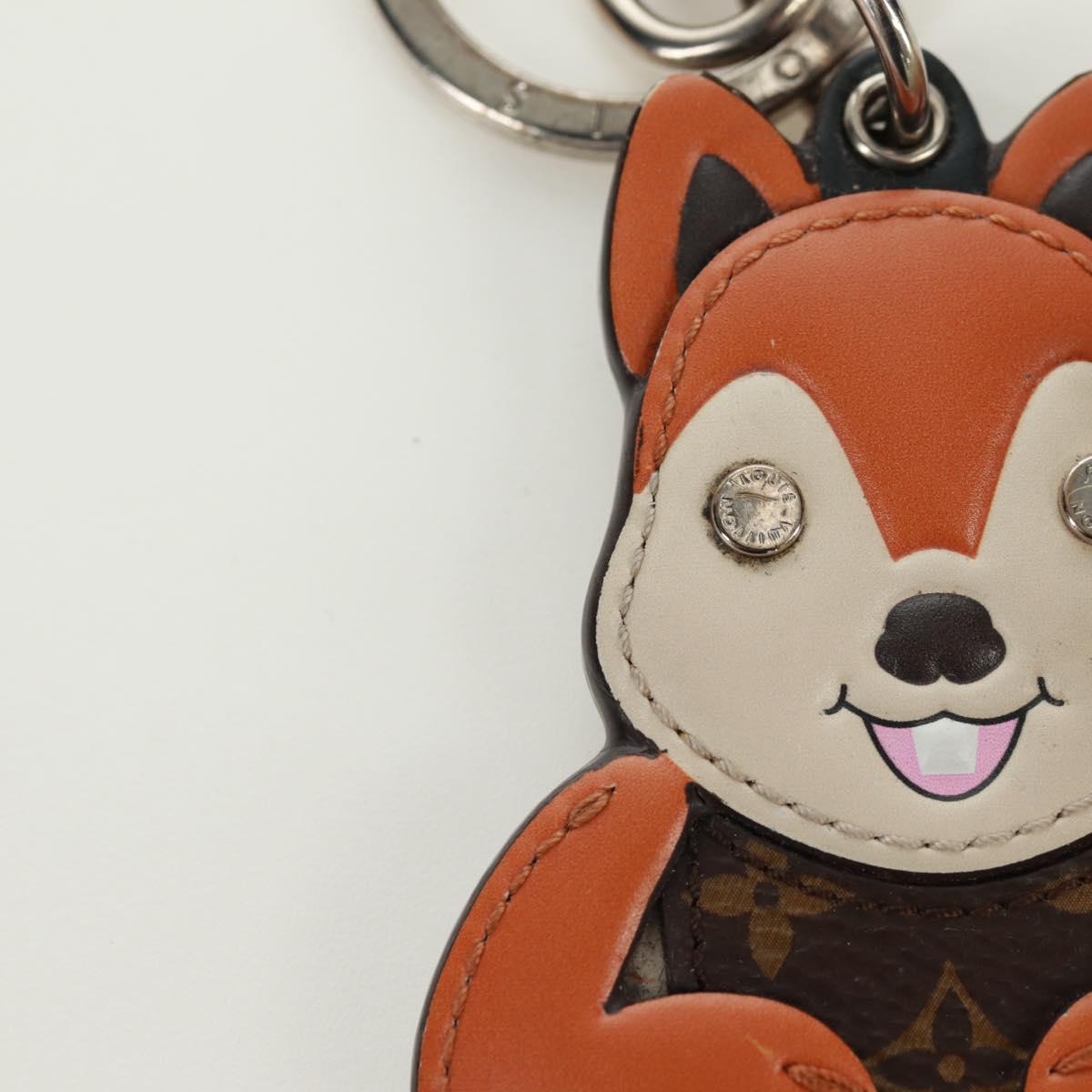 LOUIS VUITTON Monogram Porte Cles Squirrel Charm Brown M00345 LV Auth 161327M