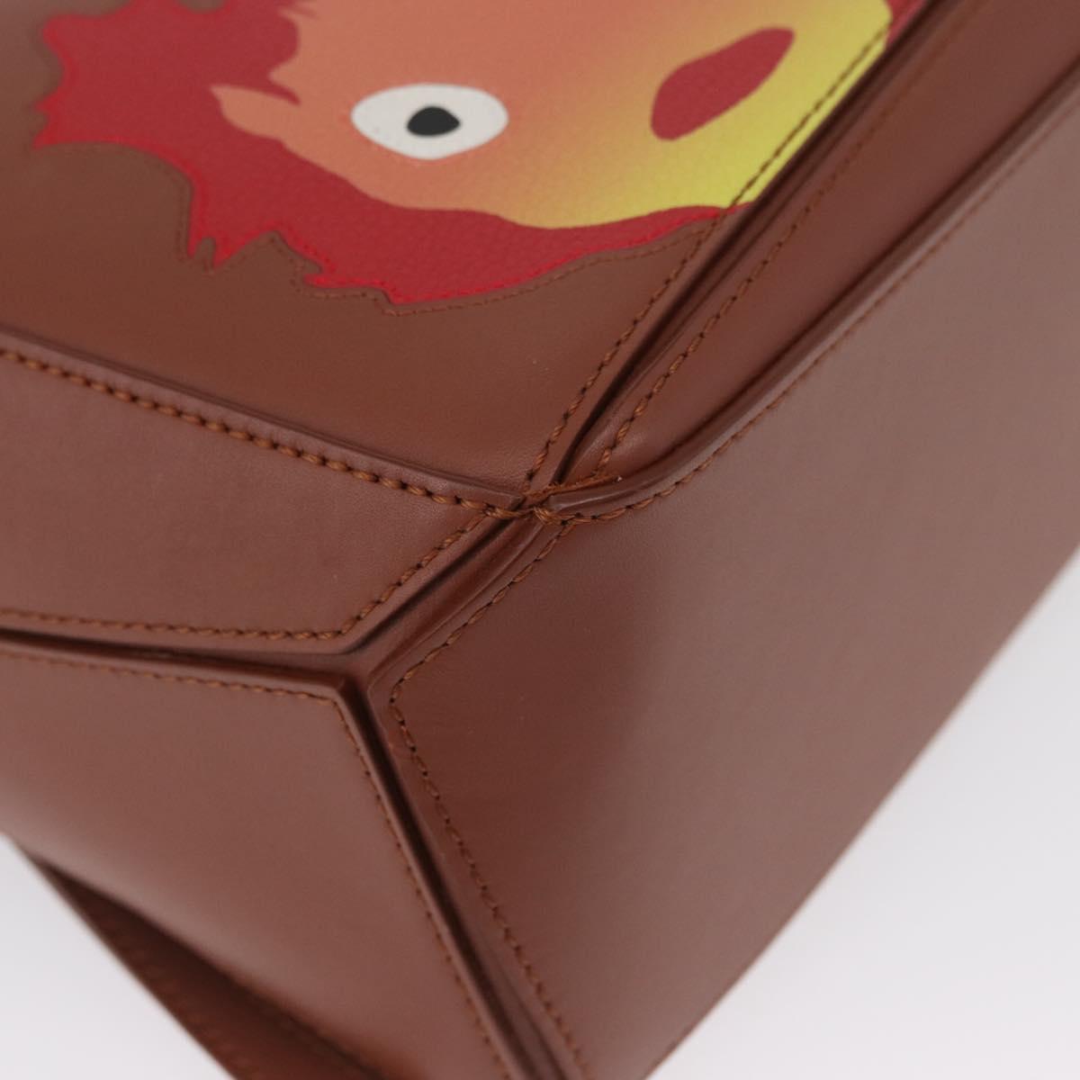 LOEWE Studio Ghibli Calcifer Mini Puzzle Bag Leather 2way Brown Auth 161329SM