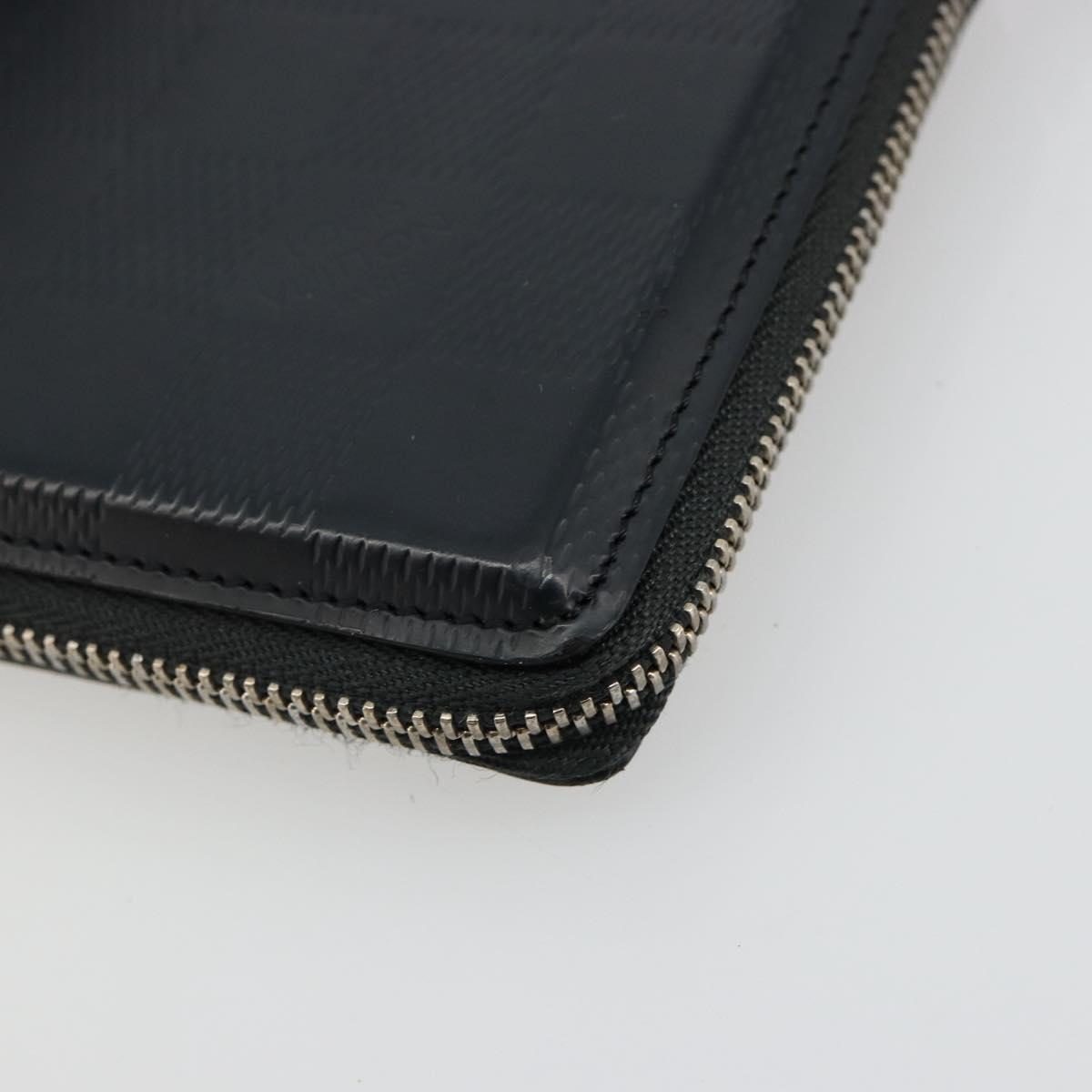LOUIS VUITTON Damie Grasset Petit Monet Wallet Black M92170 LV Auth 161340