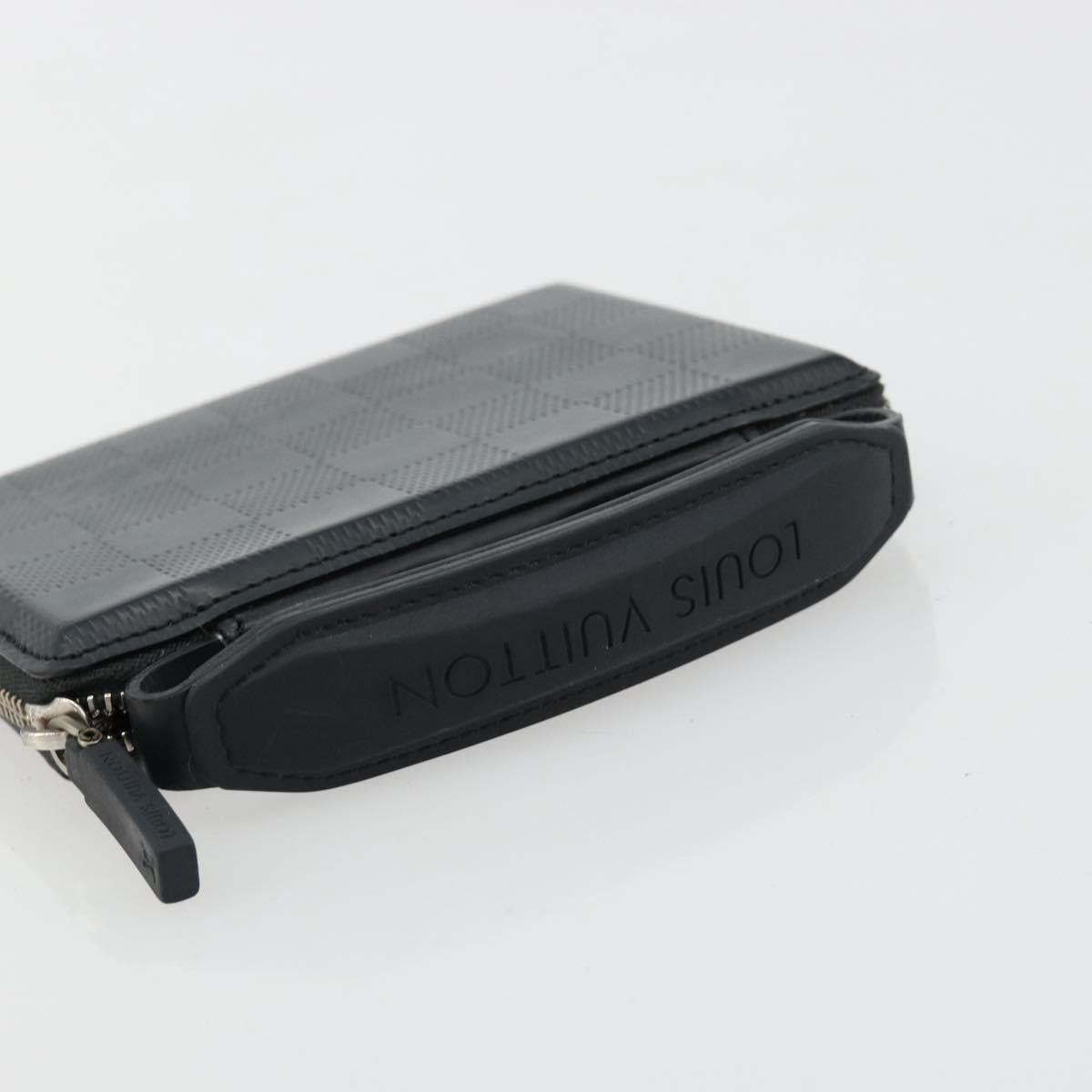 LOUIS VUITTON Damie Grasset Petit Monet Wallet Black M92170 LV Auth 161340