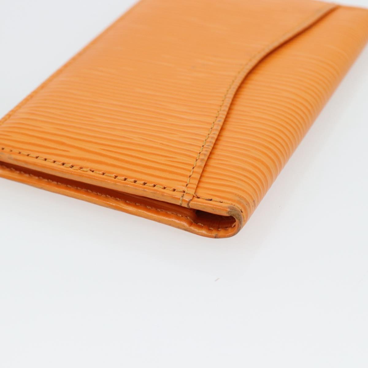 LOUIS VUITTON Epi Organizer De Poch Card Case Orange M6358H LV Auth 161341
