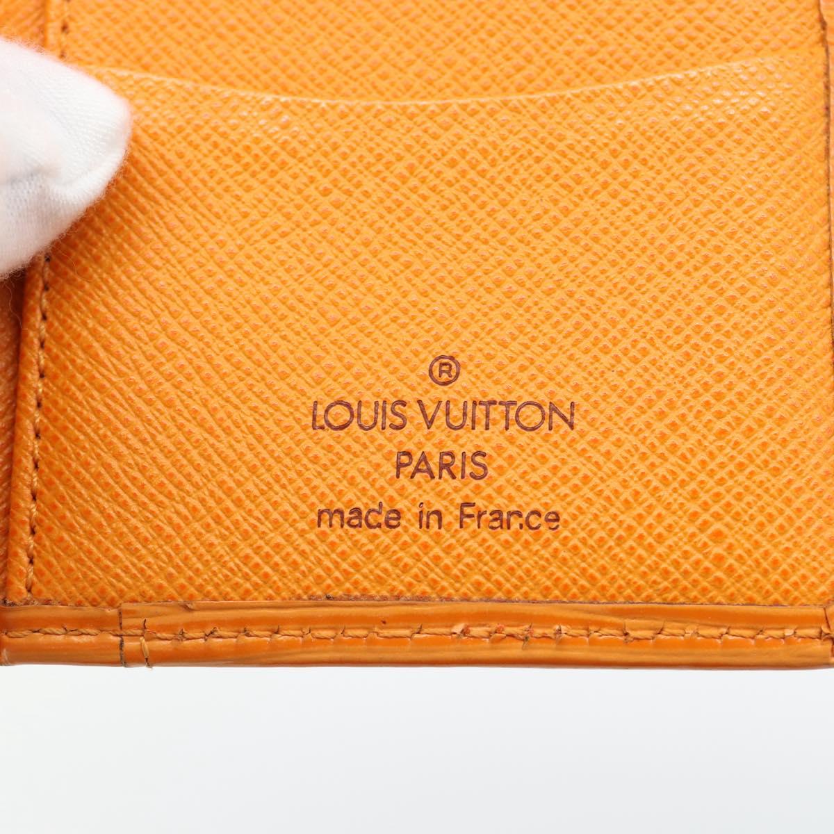 LOUIS VUITTON Epi Organizer De Poch Card Case Orange M6358H LV Auth 161341