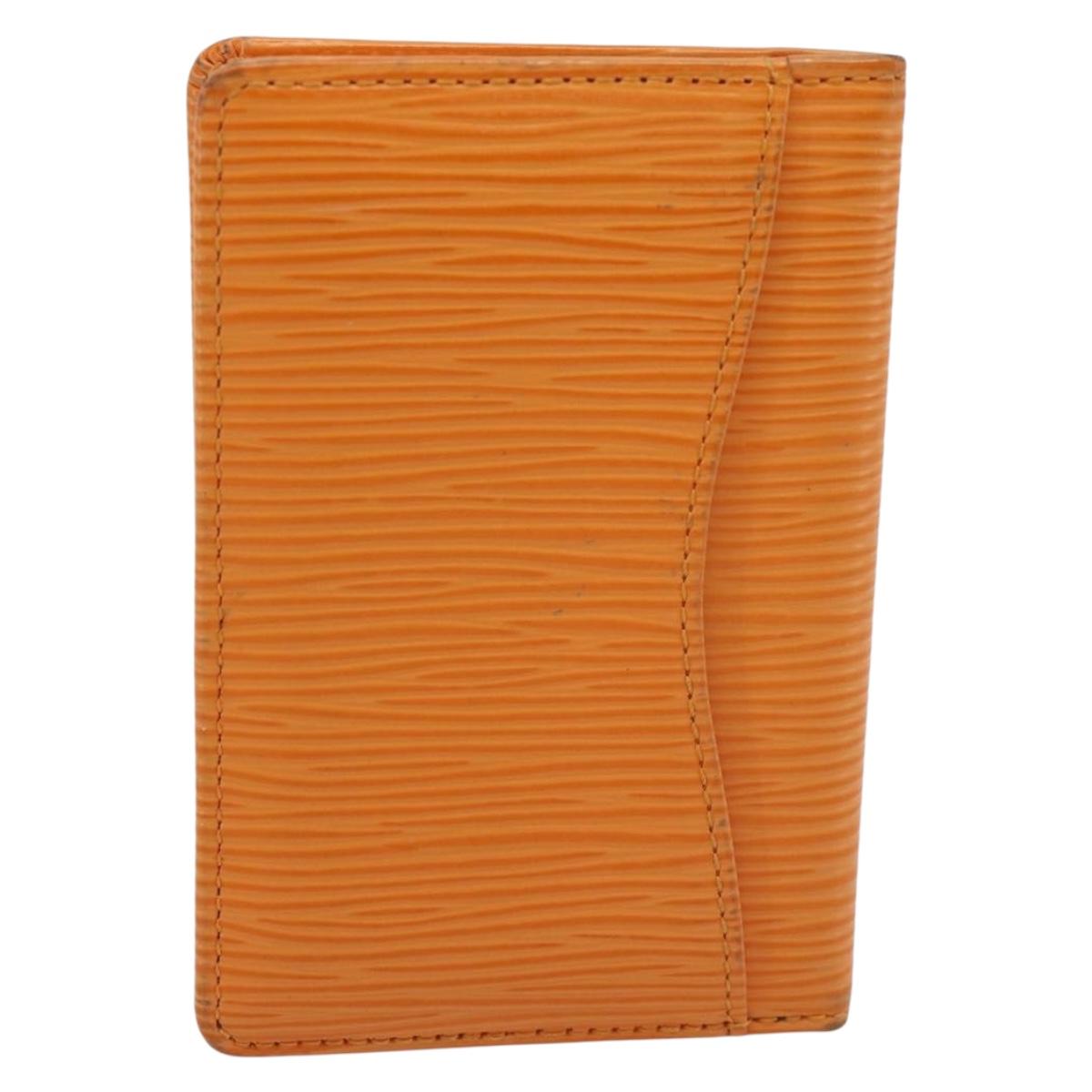 LOUIS VUITTON Epi Organizer De Poch Card Case Orange M6358H LV Auth 161341