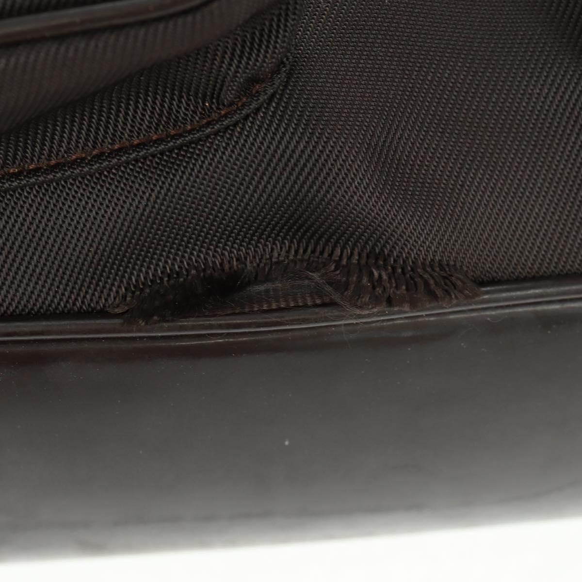 GUCCI Bamboo Backpack Nylon Brown Silver 003 1119 0016 Auth 161351