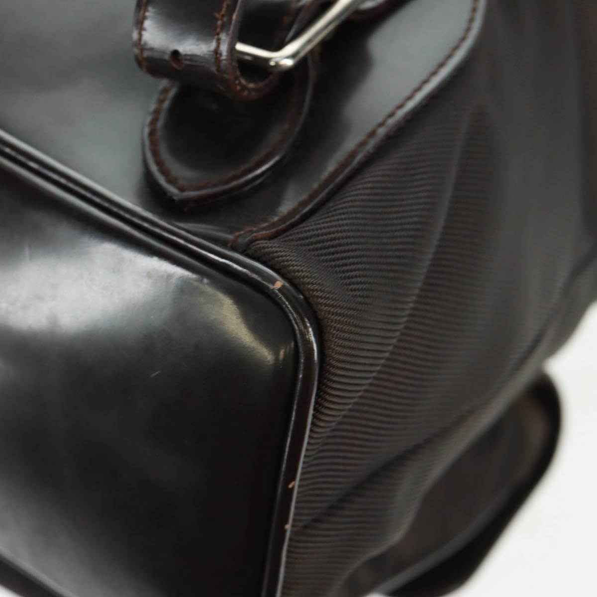 GUCCI Bamboo Backpack Nylon Brown Silver 003 1119 0016 Auth 161351