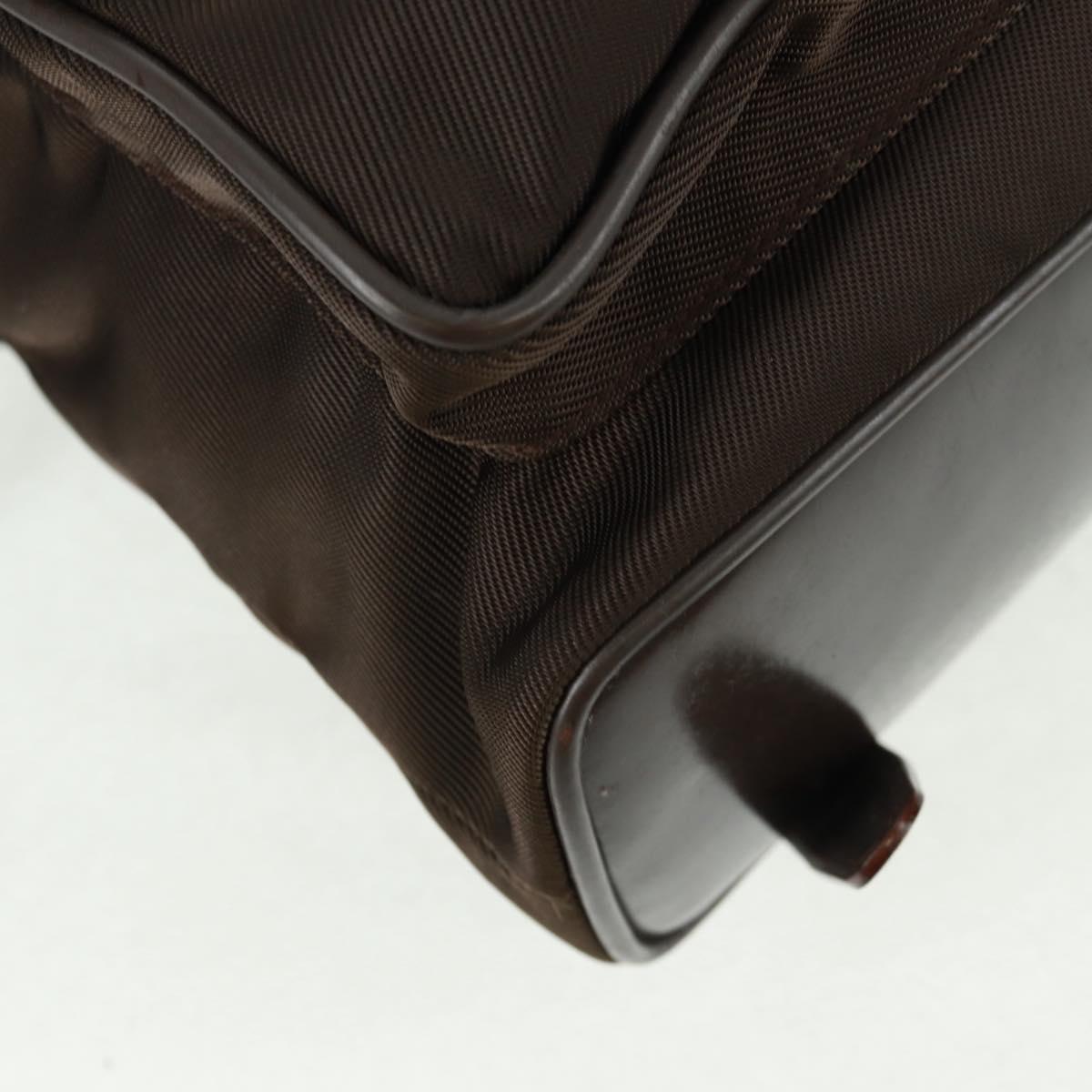 GUCCI Bamboo Backpack Nylon Brown Silver 003 2058 0016 5 Auth 161352