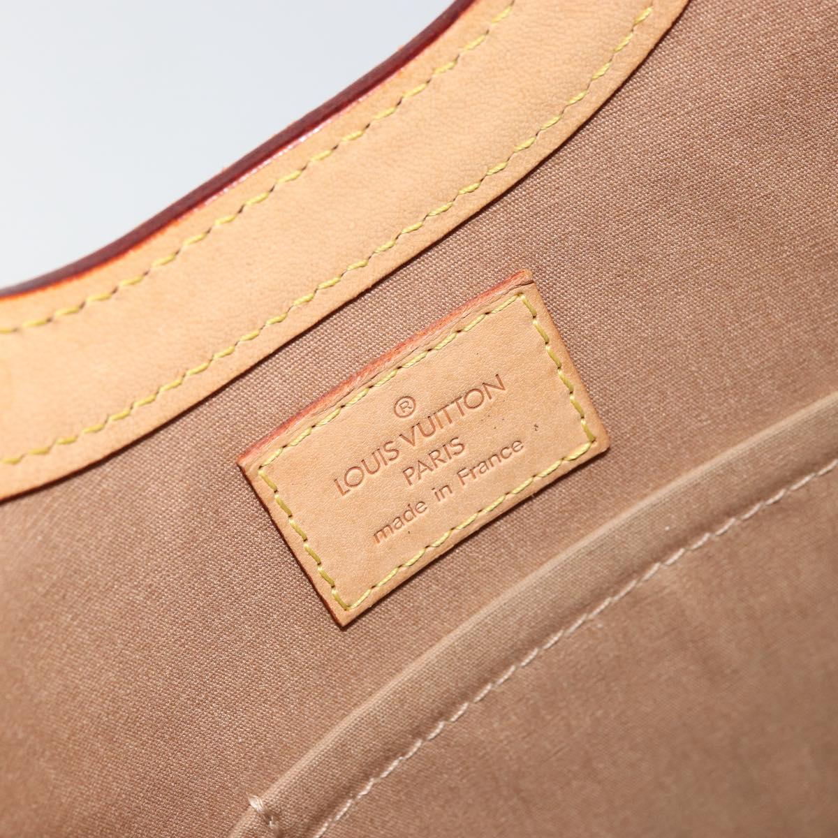 LOUIS VUITTON Vernis Stillwood Vertical Hand Bag Noisette M91364 LV Auth 161365