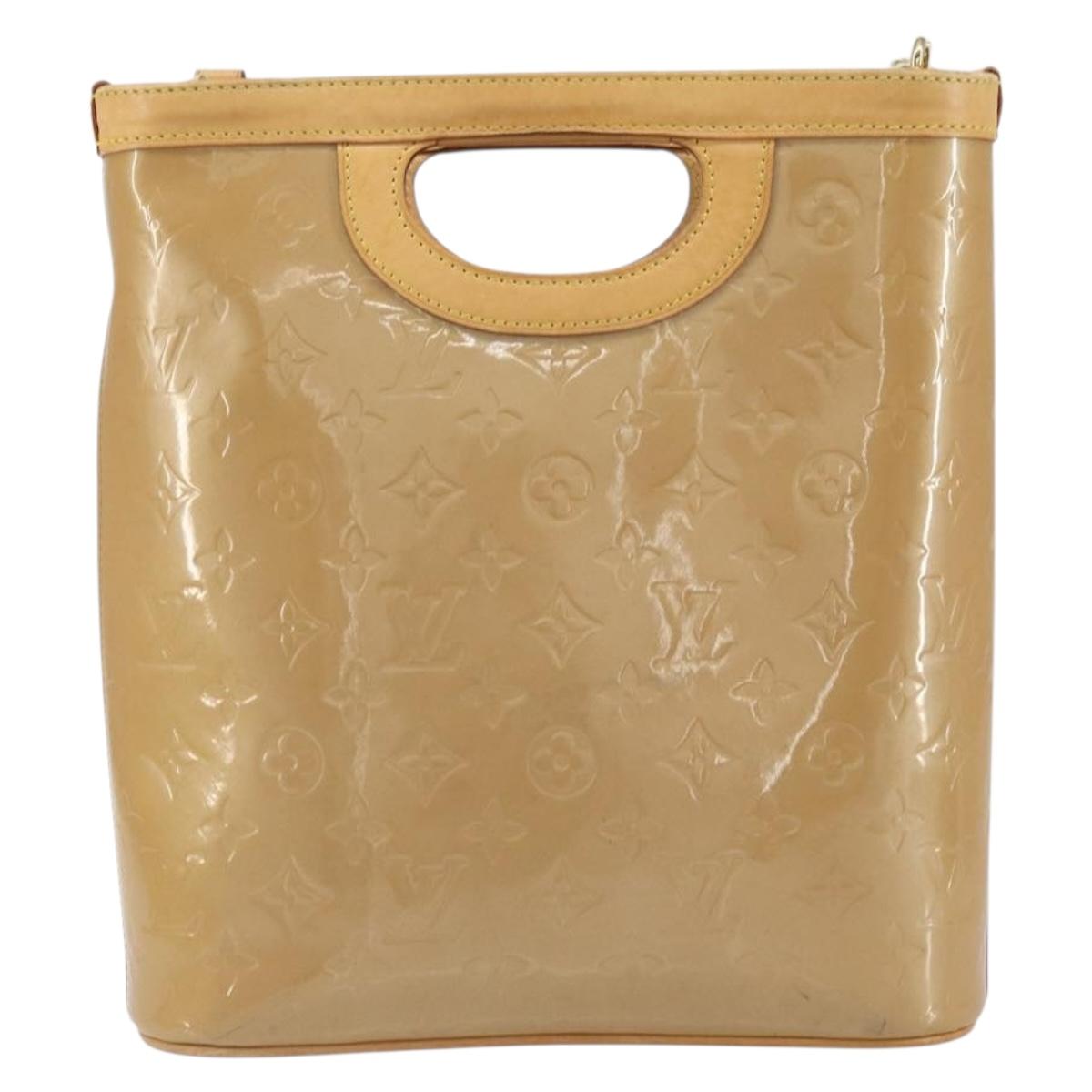 LOUIS VUITTON Vernis Stillwood Vertical Hand Bag Noisette M91364 LV Auth 161365