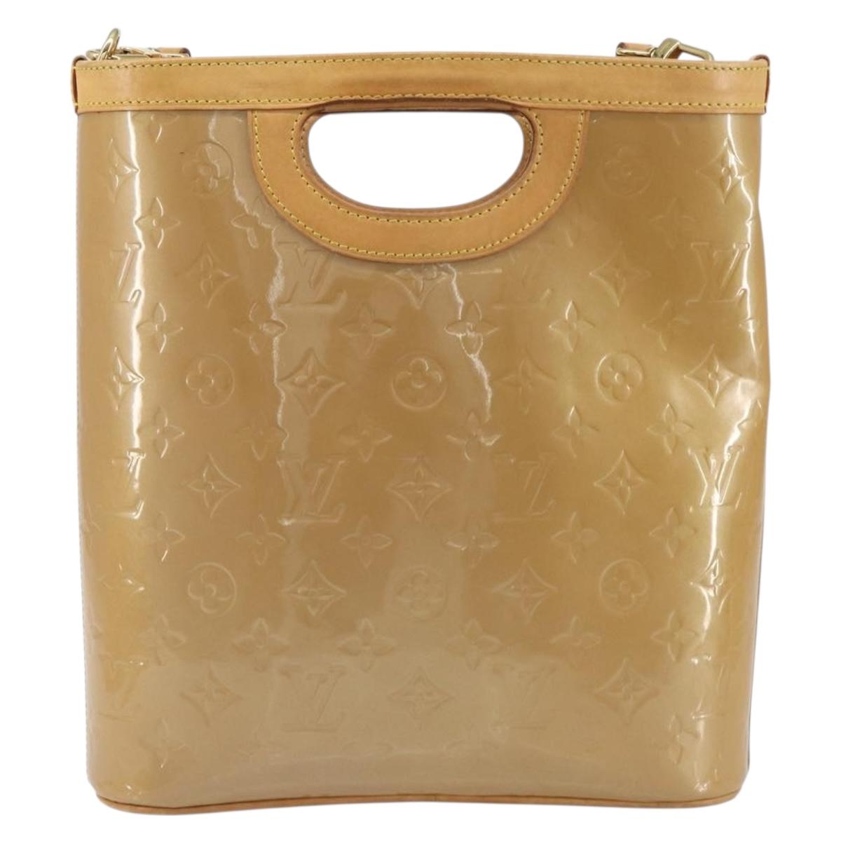 LOUIS VUITTON Vernis Stillwood Vertical Hand Bag Noisette M91364 LV Auth 161365