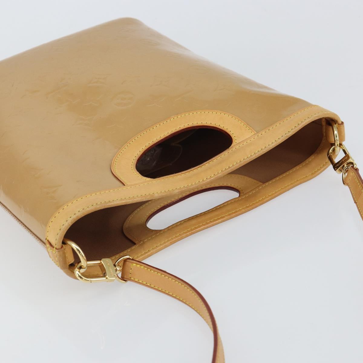 LOUIS VUITTON Vernis Stillwood Vertical Hand Bag Noisette M91364 LV Auth 161365