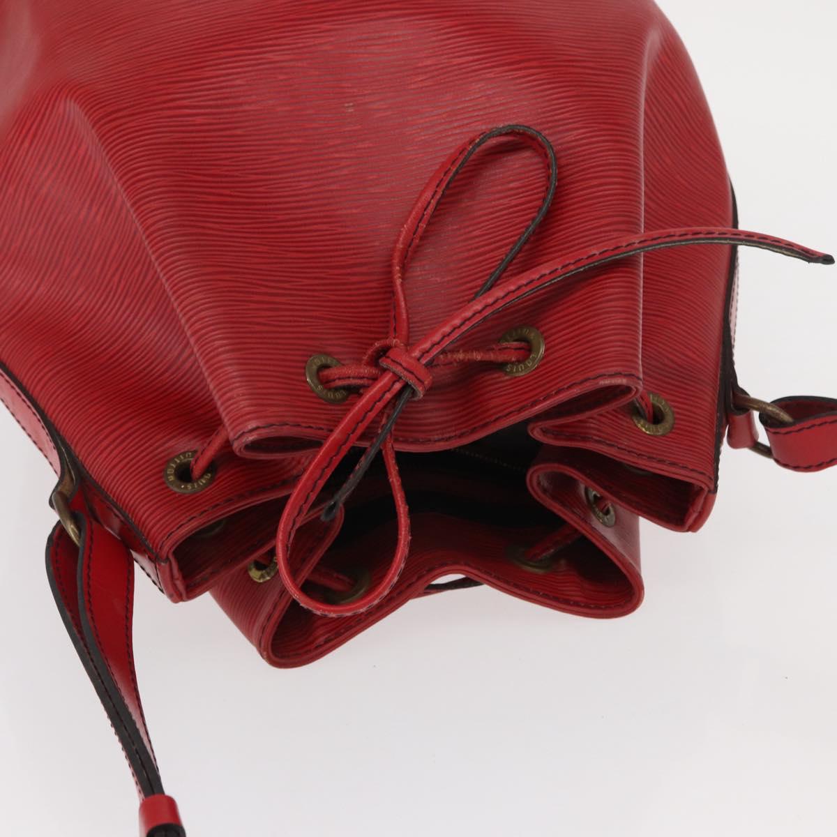 LOUIS VUITTON Epi Petit Noe Shoulder Bag Red M44107 LV Auth 161368