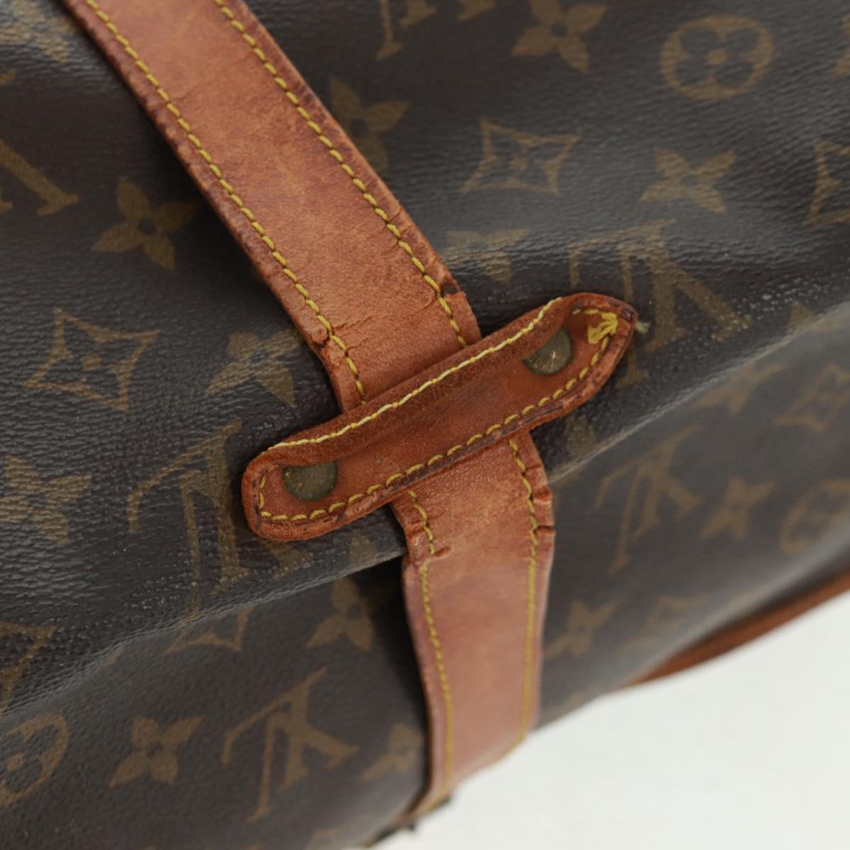 LOUIS VUITTON Monogram Saumur 35 Shoulder Bag M42254 LV Auth 161371